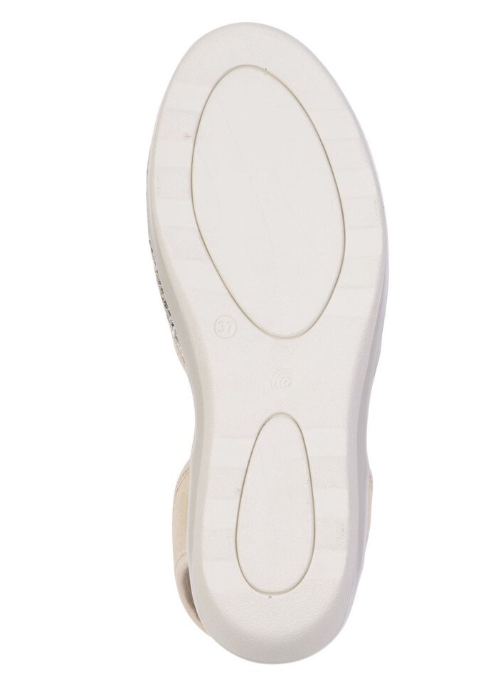 Zomerse damessandalen, breedte G, met elastische banden BEIGE