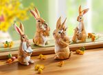 Decoratieve konijnenbeeldjes, set van 4 