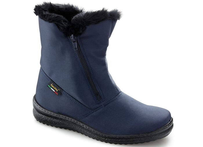 ELENA EDEN, ademende dames enkellaarsjes, winterschoenen, breedte G, met rits MARINE