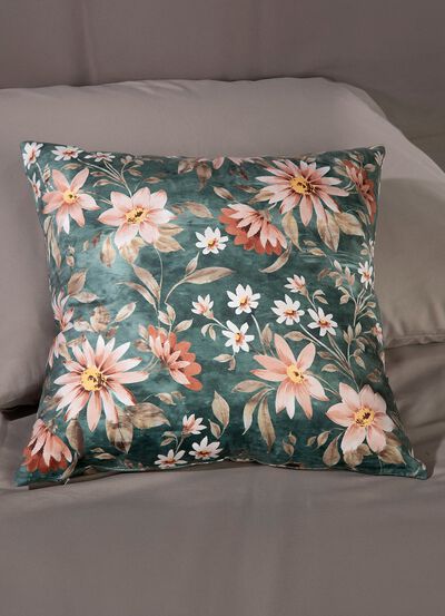 Kussensloop met fluweellook 