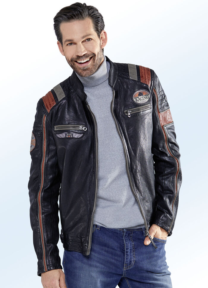 Korte leren jas van 'Gypsy' 