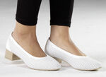 ELENA EDEN pumps met luchtige perforaties WIT