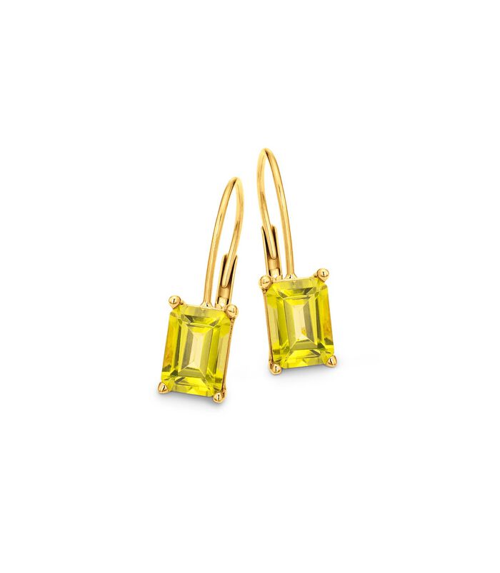 Oorbellen met echte peridoot 