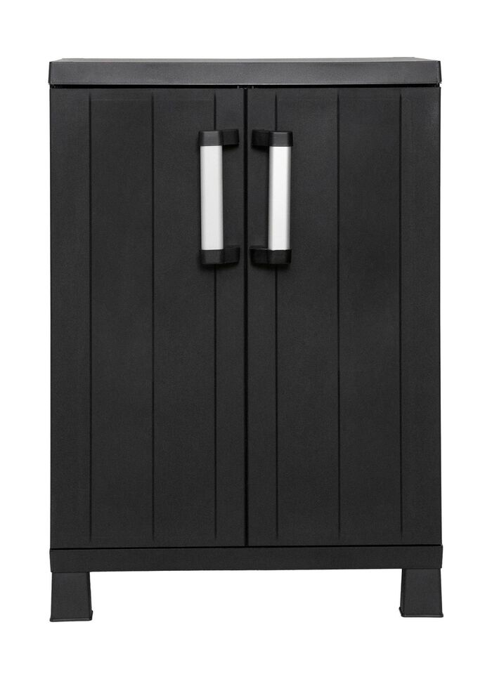 Garage gereedschapskast met houten lamelleneffect 