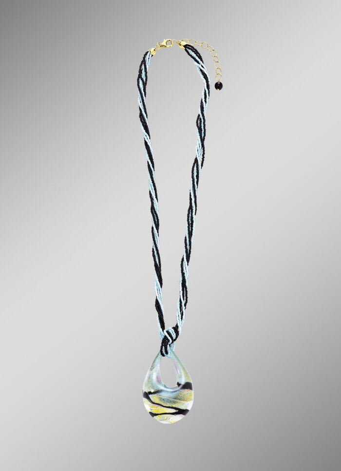 Ketting van Muranoglas met meerdere rijen 