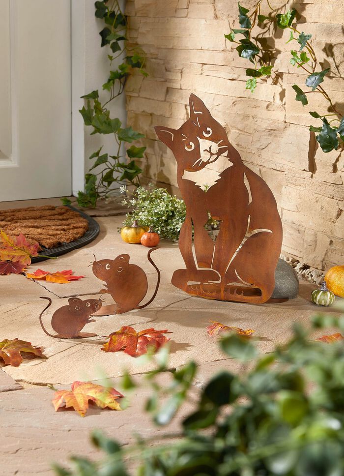 Leuke decoratie van verroest metaal 