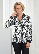 Overhemdblouse met overhemdkraag 