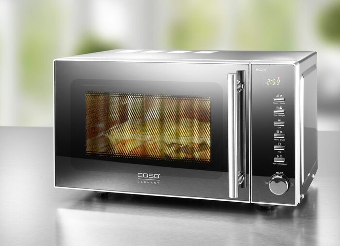 Krachtige CASO magnetron met grill 