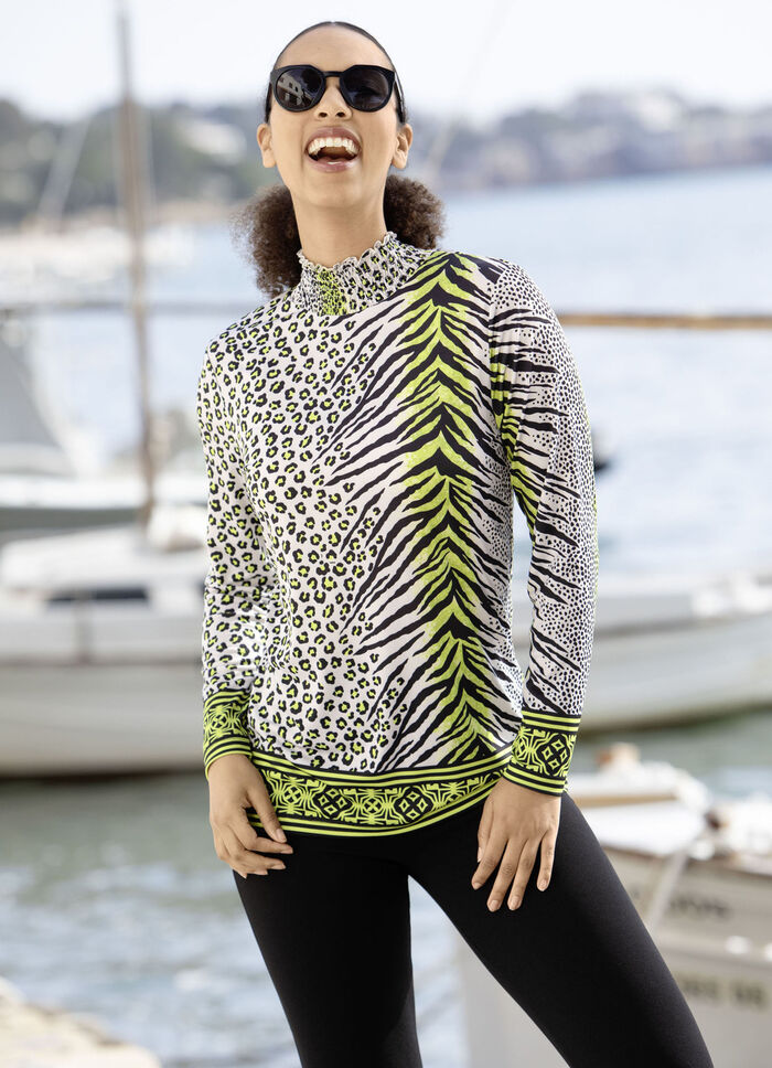 Shirt met briljant all-over design in 2 kleuren 
