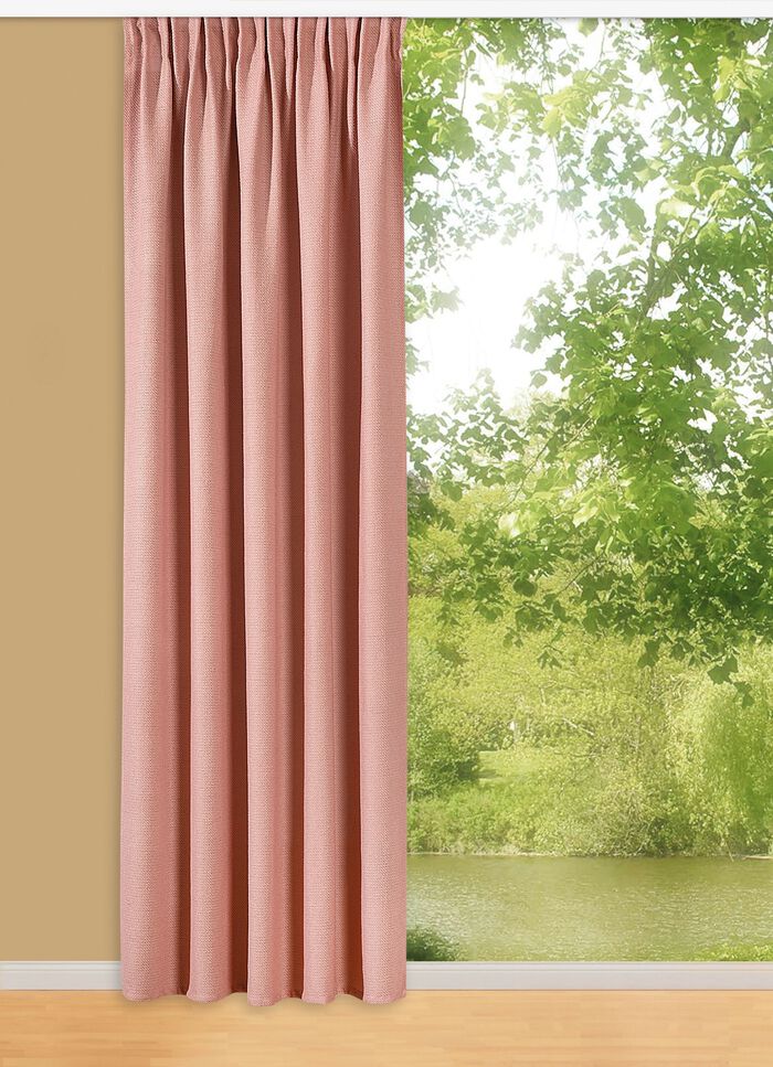 Halfdoorzichtige vitrage met combiband 