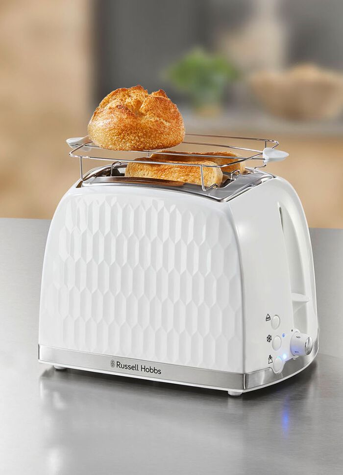 Russell Hobbs Honeycomb ontbijtserie gemaakt van hoogglans kunststof 
