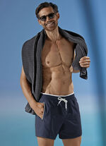 Bomain zwemshort met ritsen, microfiber NACHTBLAUW