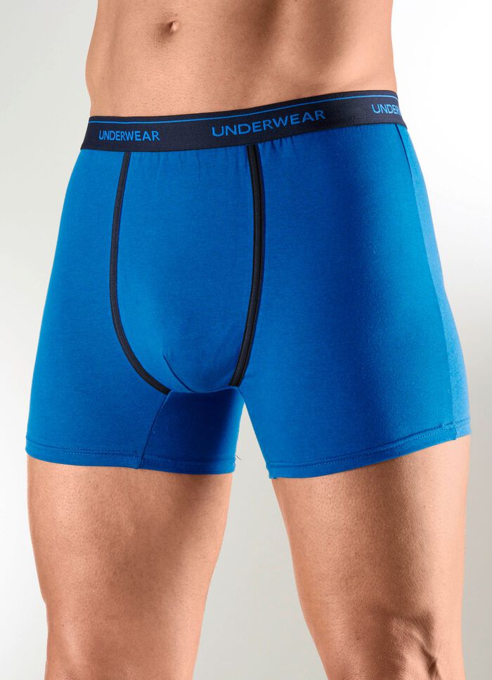 Vierpak broeken met contrasterende biezen 