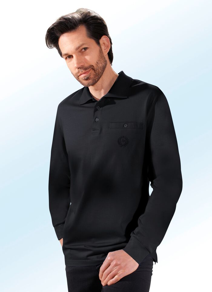 Poloshirt in 3 kleuren ZWART