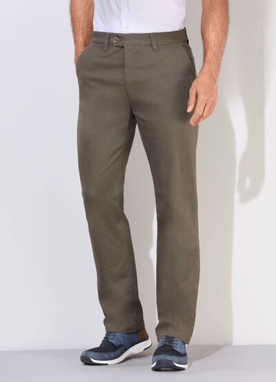 Comfortabele broek met elastische tailleband in 3 kleuren 