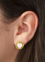 Clipoorbellen met zoetwaterkweekparels en clipsluiting 