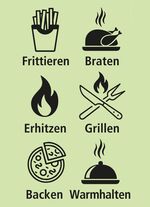 Digitale heteluchtfriteuse met LED-touchdisplay 