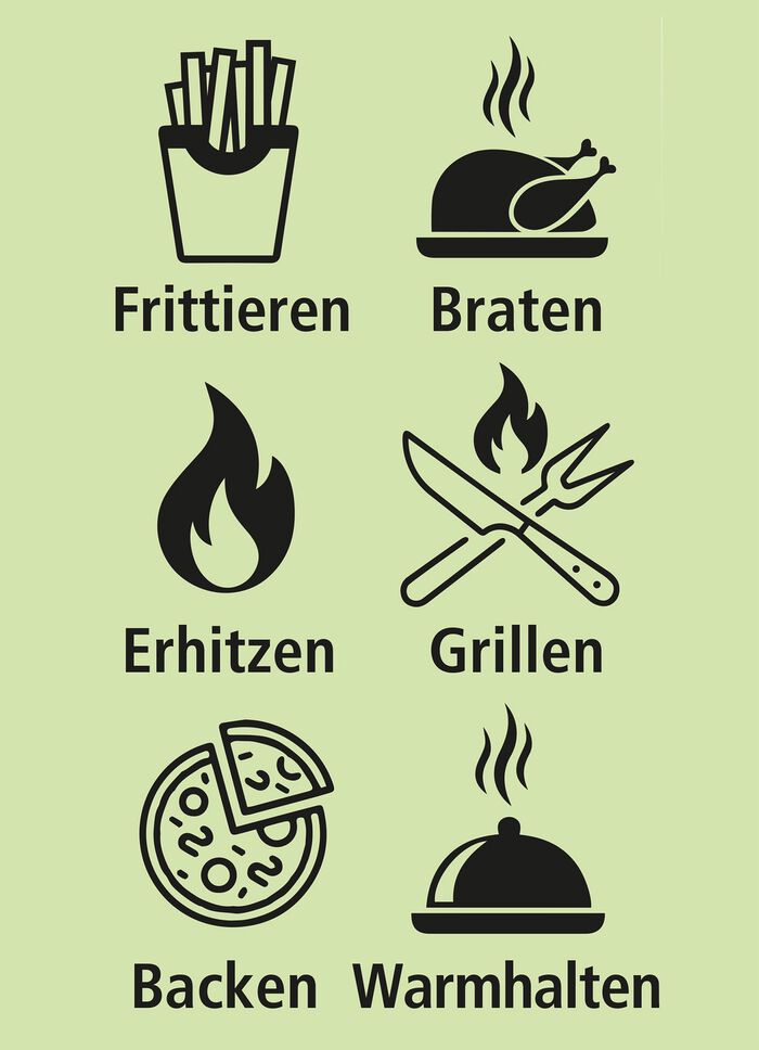 Digitale heteluchtfriteuse met LED-touchdisplay 