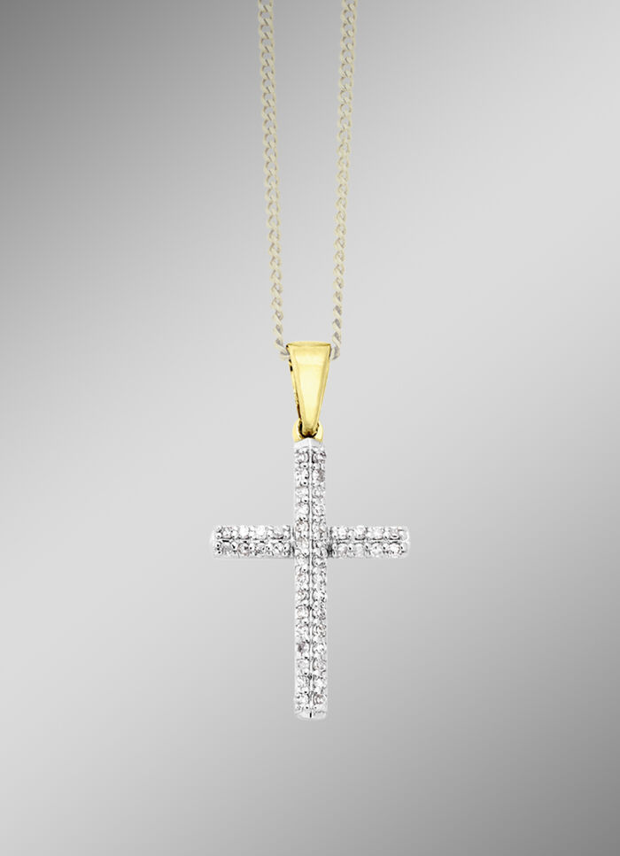 Kruishanger met diamanten 