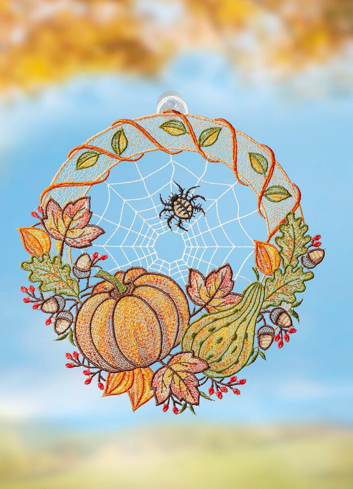 Raamschildering van echt Plauen kant 