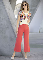 Culotte met decoratieve knopen ORANJE