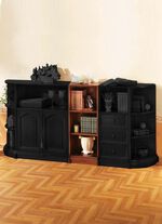 Gedeeltelijk massieve meubelserie met echt houtfineer NOTENBOOM