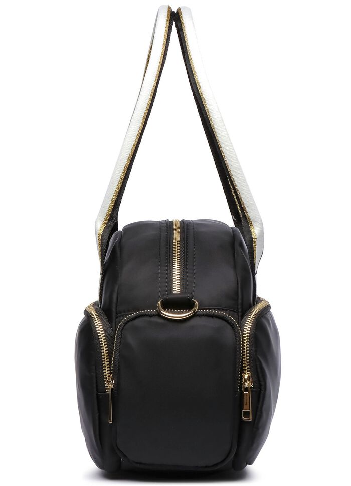 Collezione Alessandro tas gemaakt van synthetisch materiaal ZWART-OUDZILVER