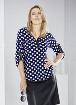 Overhemdtuniek met een leuk stippendessin 