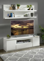 TV longboard met wandplank in modern design 