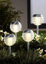 Set van 4 lampen op zonne-energie met softtone-LED 