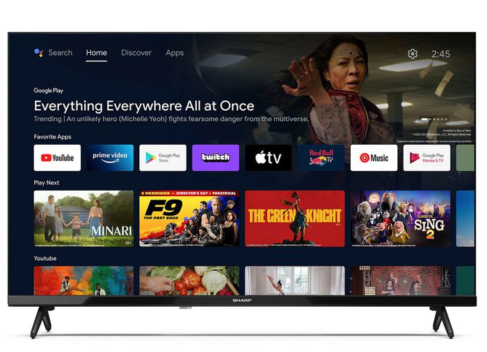 Sharp 32FH2EA frameloze HD Ready LED Android TV 