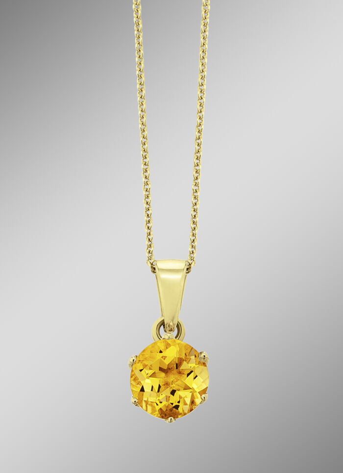 Hanger met echte citrien