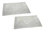 2-delige placemat in onderhoudsvriendelijke kwaliteit ZILVER