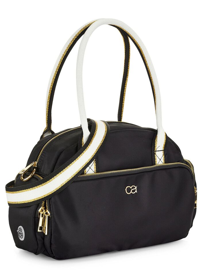 Collezione Alessandro tas gemaakt van synthetisch materiaal ZWART-OUDZILVER