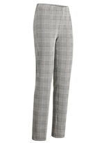 Broek met glencheck-design ZWART-ECRU