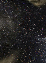 Functioneel jack in laklook met glittereffect 