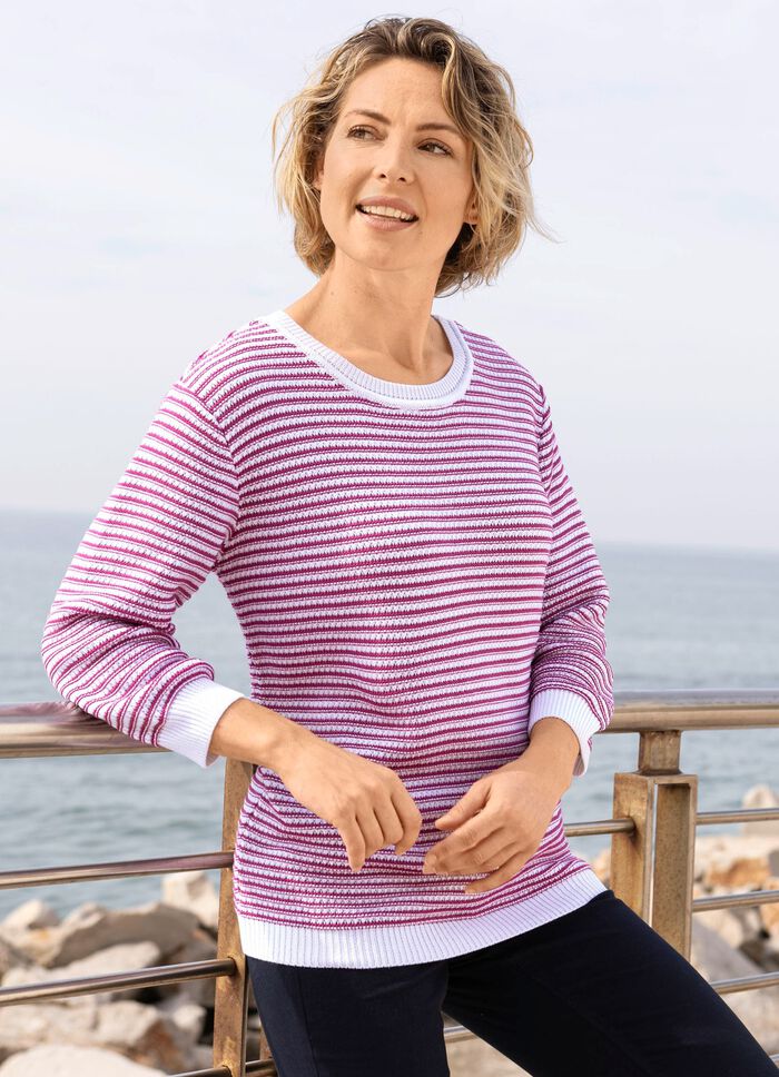 Trui in breimix WITTE BES