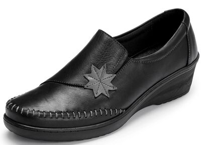 Gemini pantoffels met leren applicaties 