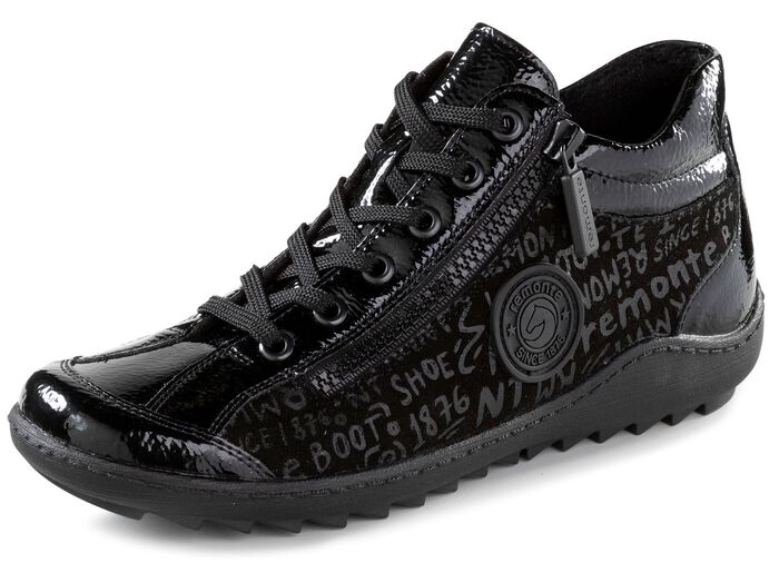 Remonte veterlaarsje gemaakt van crashlak ZWART