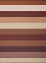 Deken met strepen en gehaakte zoom 