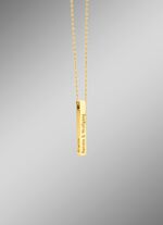 Stijlvolle, glanzende naamhanger met ankerketting 