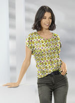 Shirt met wijd gesneden schouders 