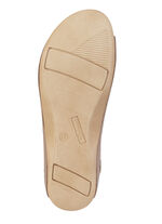 Sandaal van gedeeltelijk geperforeerd nappaleer COGNAC