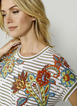 Shirt met patroonmixmotief 