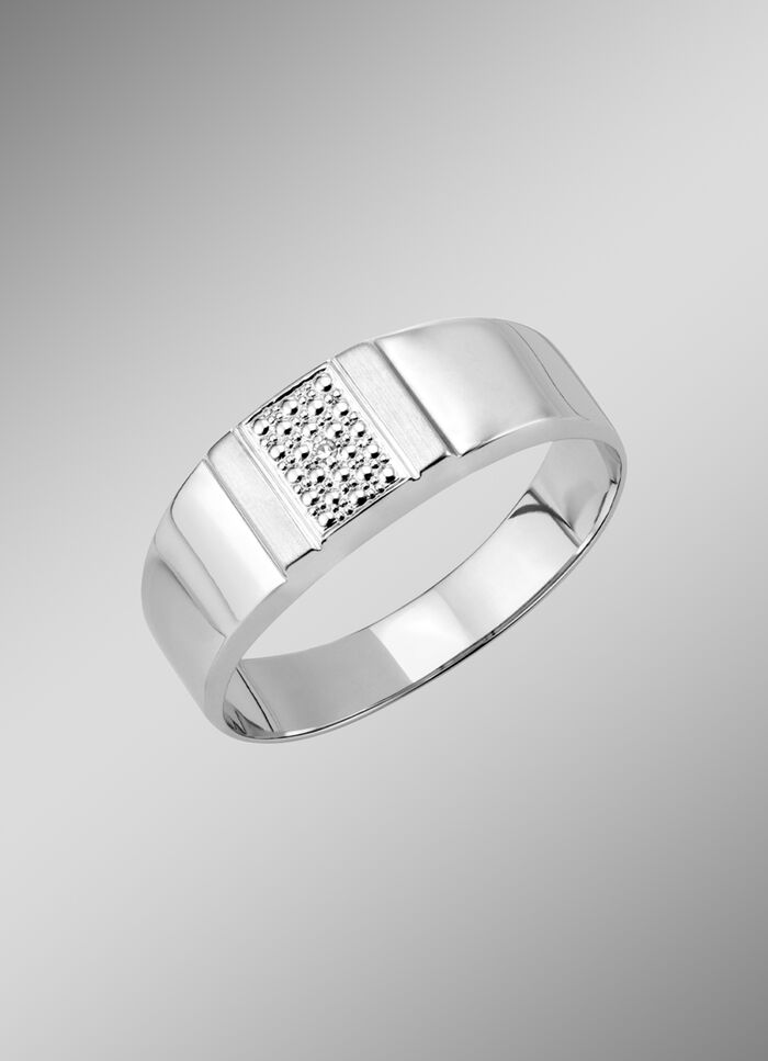 Prachtige herenring met diamant 