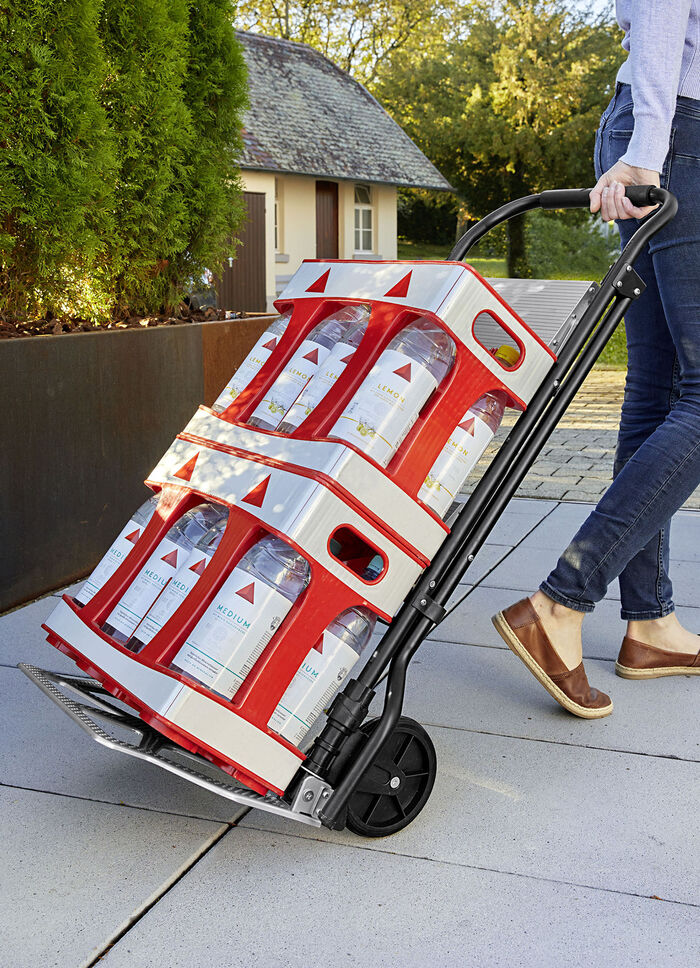 Opvouwbare trolley met traplading 