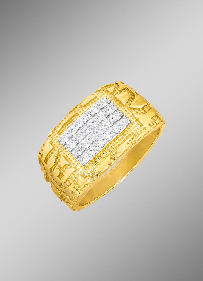 Herenring met 24 diamanten 