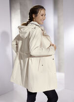 Lange functionele jas met afneembare capuchon 