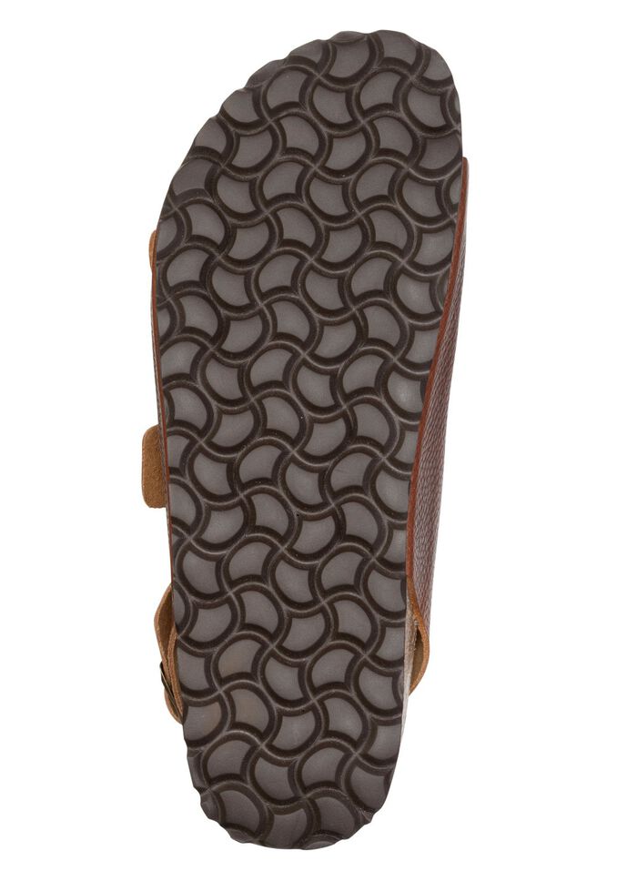 GINO GALANTE, klassieke herensandalen, breedte H, met verstelbare sluitingen BRUIN