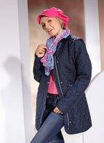 Lange jas in 2 kleuren MARINEBLAUW